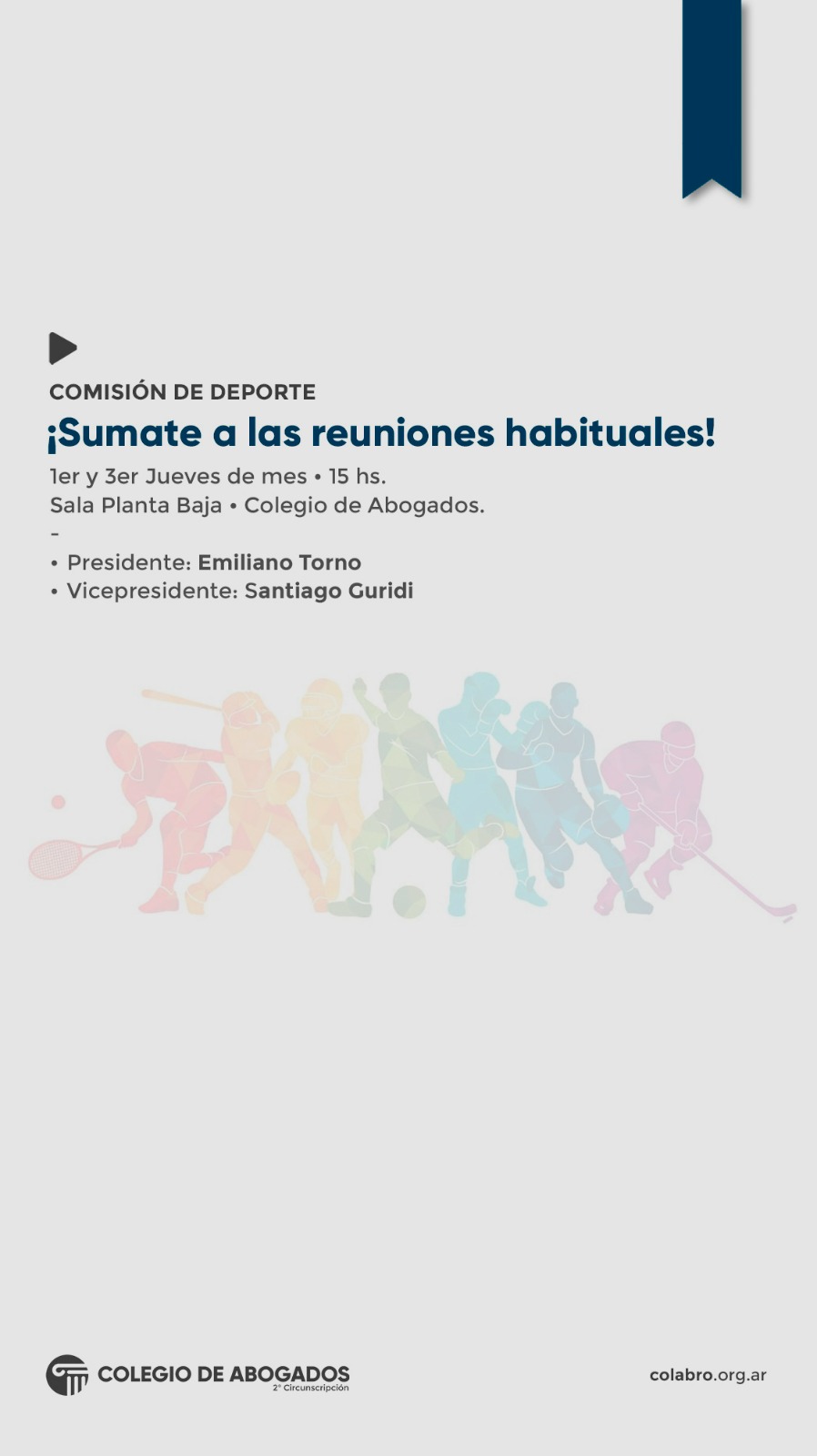 ¡Sumate a las reuniones habituales!